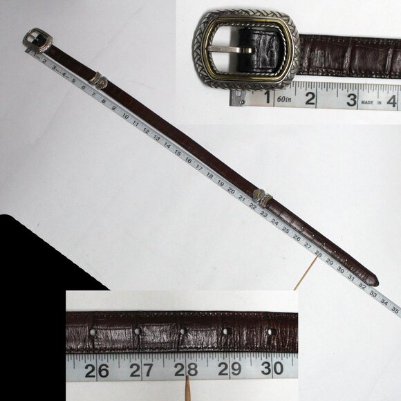 Brighton 40210 Small 28 Two Tone Reversible Black‎ & Brown Women's Belt - Picture 6 of 11